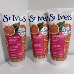 St Ives Pink Lemon Scrub Exfoliant - brand new , set of 3
